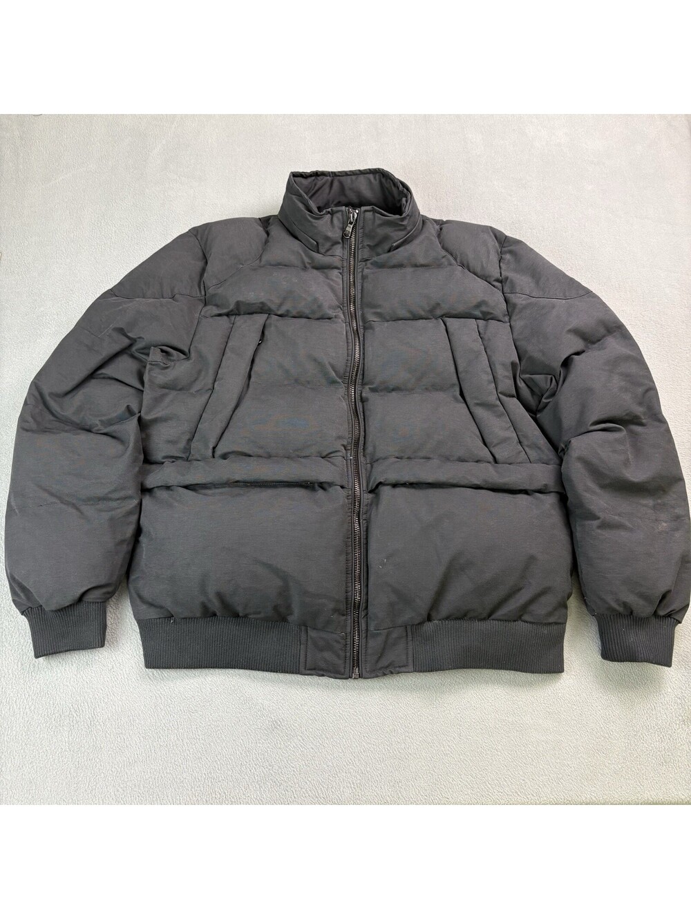 Jordan Craig Cross Bay Bomber Jacket Size XL Black Heavyweight